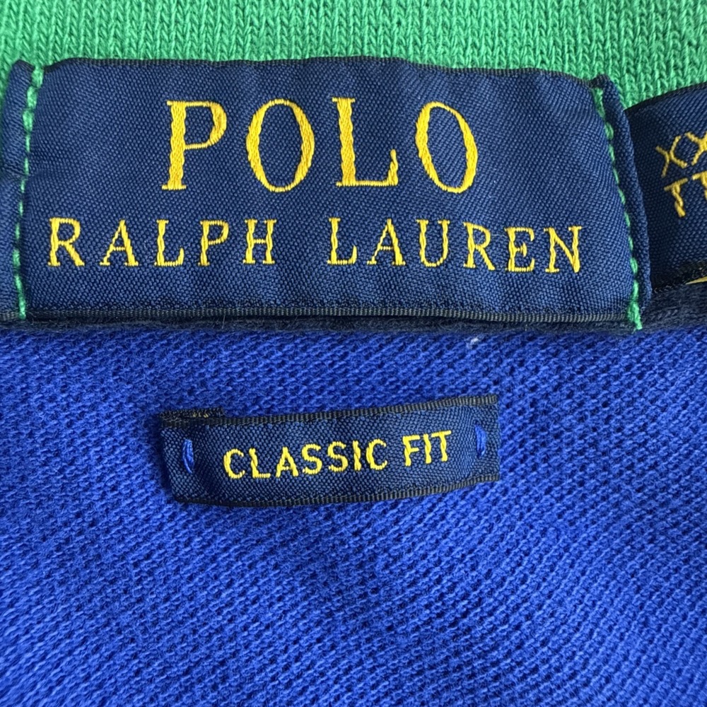 Polo Ralph Lauren Men's Blue Multi Color Block Classic Fit Polo Size XXL - Picture 5 of 8